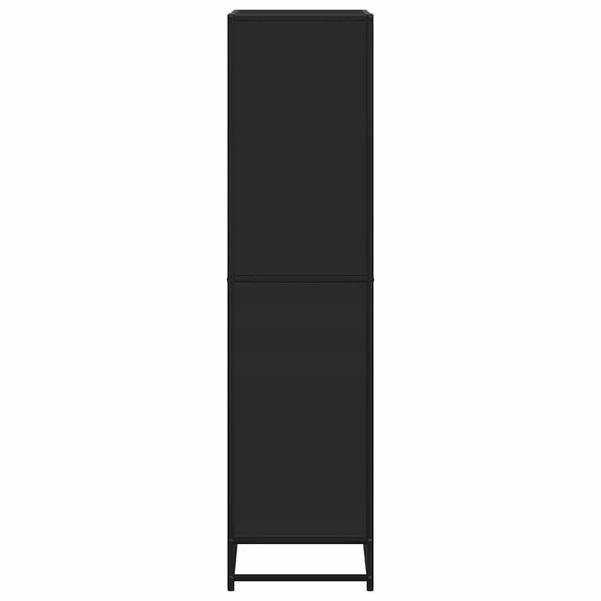 Boekenkast 60X35X Bewerkt Hout Zwart 60 cm 139 cm