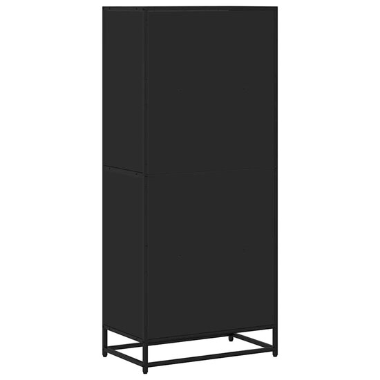 Boekenkast 60X35X Bewerkt Hout Zwart 60 cm 139 cm