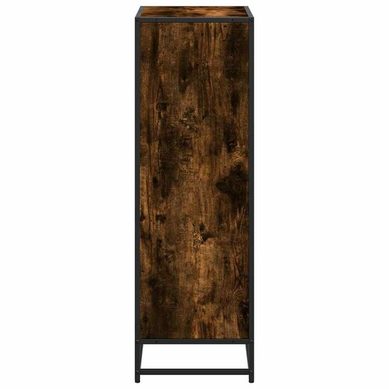 Boekenkast 60X35X107,5 Cm Bewerkt Hout Kleurig Gerookt Eiken 60 cm 107.5 cm