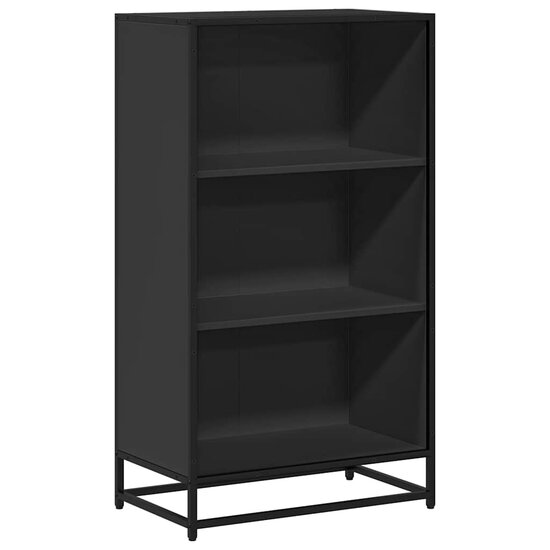 Boekenkast 60X35X107,5 Cm Bewerkt Hout Zwart 60 cm 107.5 cm