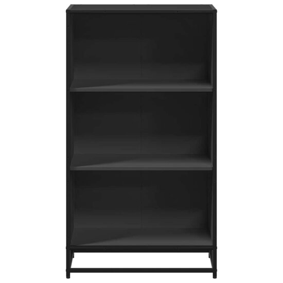 Boekenkast 60X35X107,5 Cm Bewerkt Hout Zwart 60 cm 107.5 cm