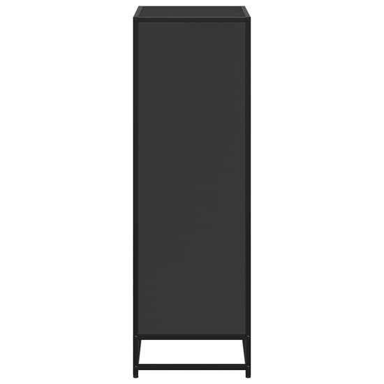 Boekenkast 60X35X107,5 Cm Bewerkt Hout Zwart 60 cm 107.5 cm