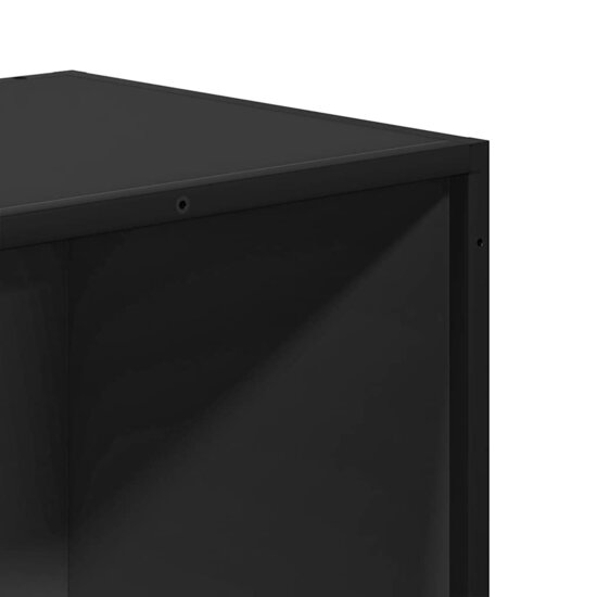 Boekenkast 60X35X107,5 Cm Bewerkt Hout Zwart 60 cm 107.5 cm