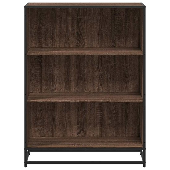 Boekenkast 80,5X35X107,5 Cm Bewerkt Hout Bruin Eikenkleur 80.5 cm 107.5 cm