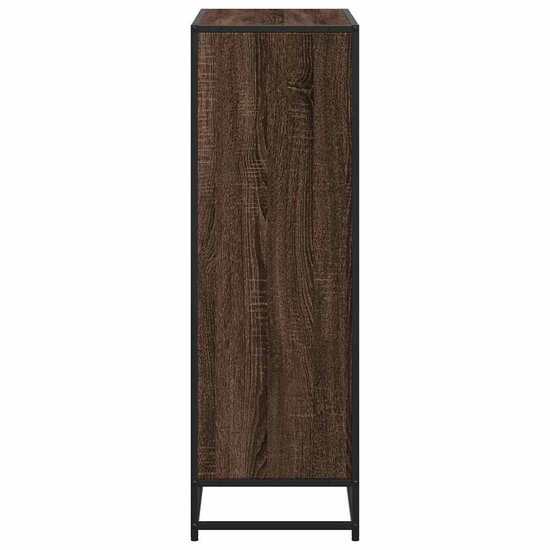 Boekenkast 80,5X35X107,5 Cm Bewerkt Hout Bruin Eikenkleur 80.5 cm 107.5 cm