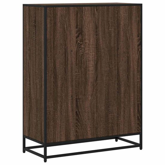 Boekenkast 80,5X35X107,5 Cm Bewerkt Hout Bruin Eikenkleur 80.5 cm 107.5 cm