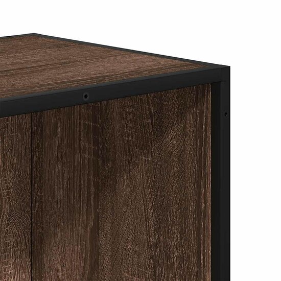 Boekenkast 80,5X35X107,5 Cm Bewerkt Hout Bruin Eikenkleur 80.5 cm 107.5 cm