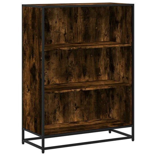 Boekenkast 80,5X35X107,5 Cm Bewerkt Hout Kleurig Gerookt Eiken 80.5 cm 107.5 cm