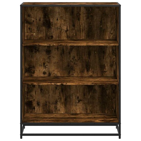 Boekenkast 80,5X35X107,5 Cm Bewerkt Hout Kleurig Gerookt Eiken 80.5 cm 107.5 cm