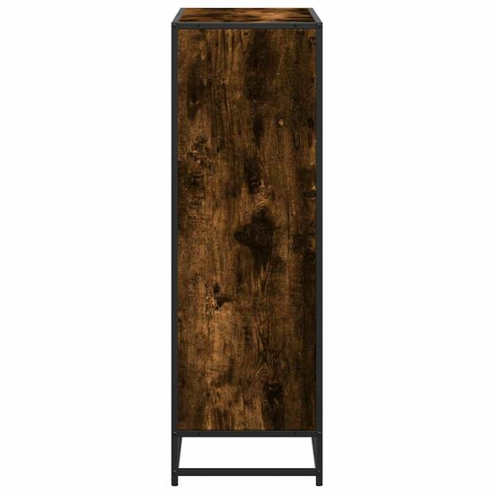 Boekenkast 80,5X35X107,5 Cm Bewerkt Hout Kleurig Gerookt Eiken 80.5 cm 107.5 cm