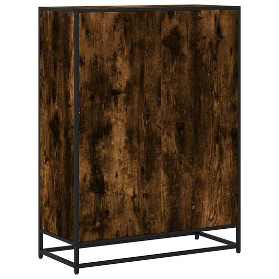 Boekenkast 80,5X35X107,5 Cm Bewerkt Hout Kleurig Gerookt Eiken 80.5 cm 107.5 cm