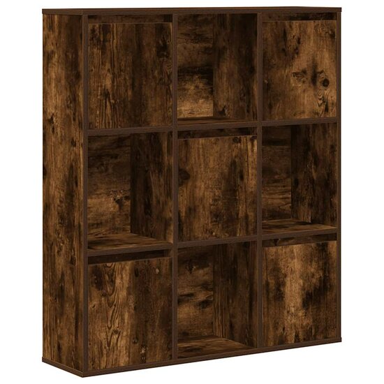 Boekenkast 89X24X101,5 Cm Bewerkt Hout Kleurig Gerookt Eiken 89 cm 101.5 cm
