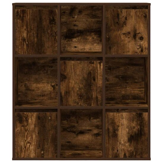 Boekenkast 89X24X101,5 Cm Bewerkt Hout Kleurig Gerookt Eiken 89 cm 101.5 cm