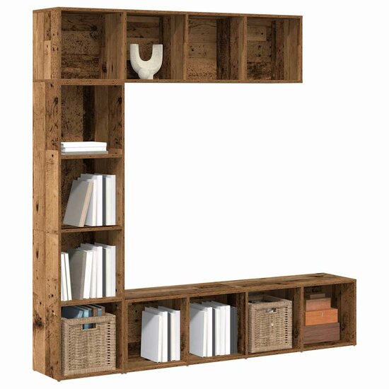 Boekenkasten Bewerkt Hout Kleurig Oud hout