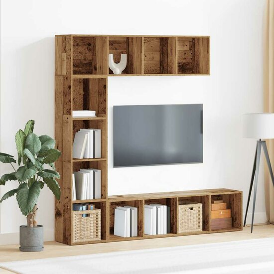 Boekenkasten Bewerkt Hout Kleurig Oud hout
