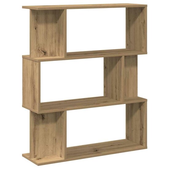 Boekenkast 80X24X96 Cm Bewerkt Hout Artisanaal Eikenkleur artisanaal eikenkleurig