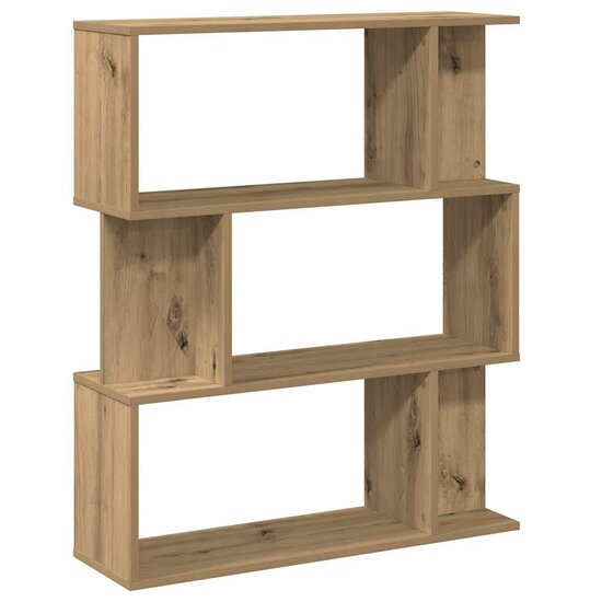 Boekenkast 80X24X96 Cm Bewerkt Hout Artisanaal Eikenkleur artisanaal eikenkleurig