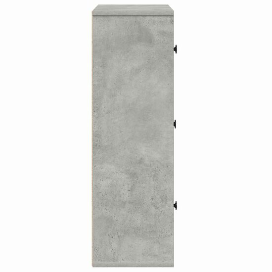 Boekenkast 60X24X76,5 Cm Bewerkt Hout Betongrijs 60 cm 76.5 cm