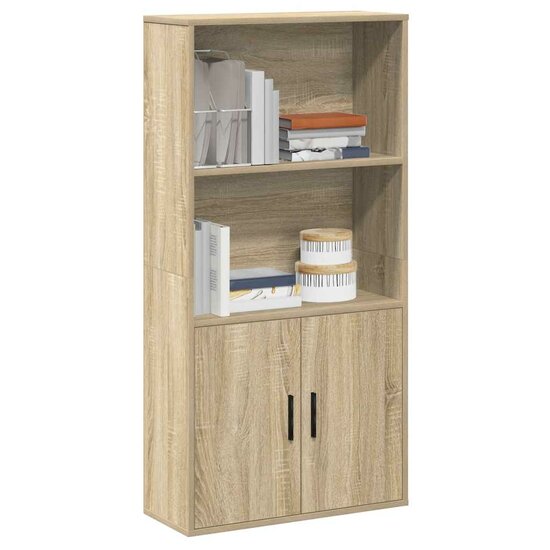 Boekenkast 60X24X Bewerkt Hout Kleurig 120 cm Sonoma eiken