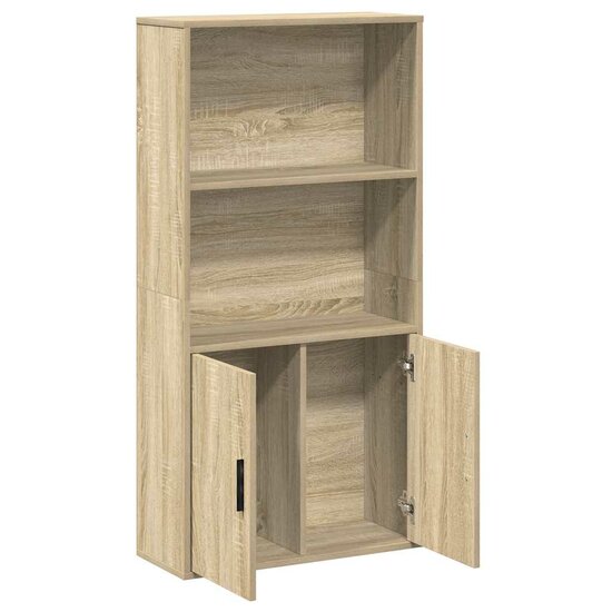 Boekenkast 60X24X Bewerkt Hout Kleurig 120 cm Sonoma eiken