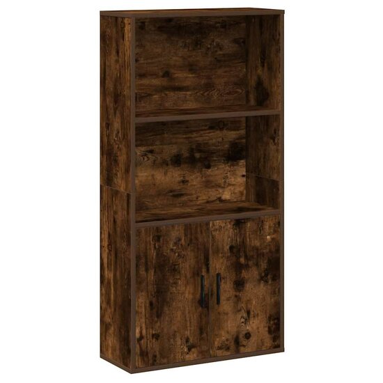 Boekenkast 60X24X Bewerkt Hout Kleurig 120 cm Gerookt eiken