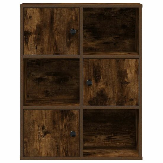 Boekenkast 60x24x76,5 cm bewerkt hout gerookt eikenkleurig
