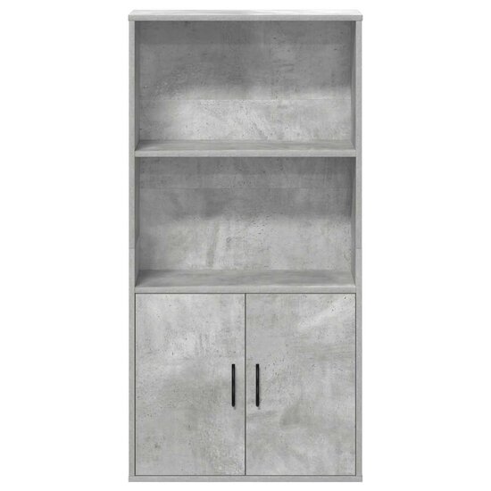 Boekenkast 60x24x120 cm bewerkt hout betongrijs