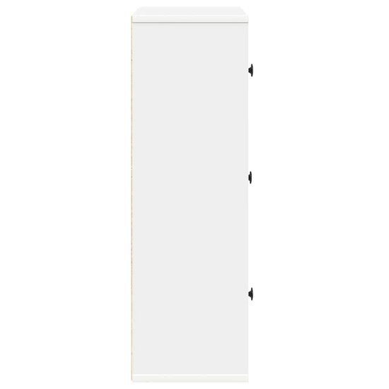 Boekenkast 60X24X76,5 Cm Bewerkt Hout Wit 60 cm 76.5 cm