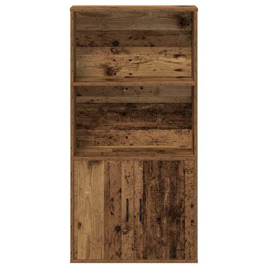 Boekenkast 60X24X Bewerkt Hout Kleurig 120 cm Oud hout