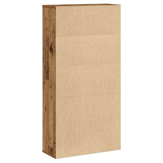 Boekenkast 60X24X Bewerkt Hout Kleurig 120 cm Oud hout