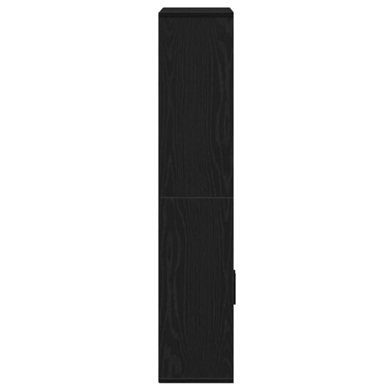 Boekenkast 60X24X Bewerkt Hout Eikenkleurig 120 cm Zwart