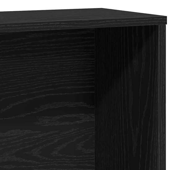 Boekenkast 60X24X Bewerkt Hout Eikenkleurig 120 cm Zwart