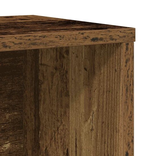 Boekenkast 60X24X76,5 Cm Bewerkt Hout Kleurig Oud Hout 60 cm 76.5 cm