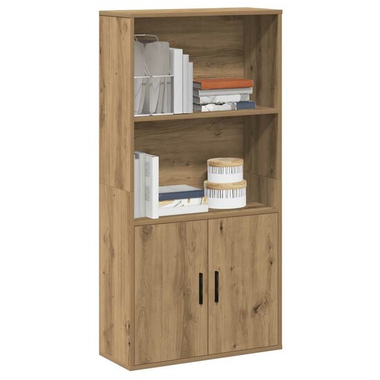 Boekenkast 60X24X Bewerkt Hout 120 cm artisanaal eikenkleurig