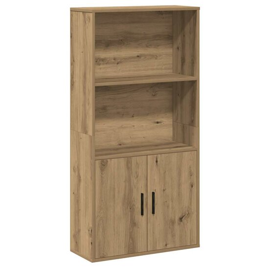 Boekenkast 60X24X Bewerkt Hout 120 cm artisanaal eikenkleurig