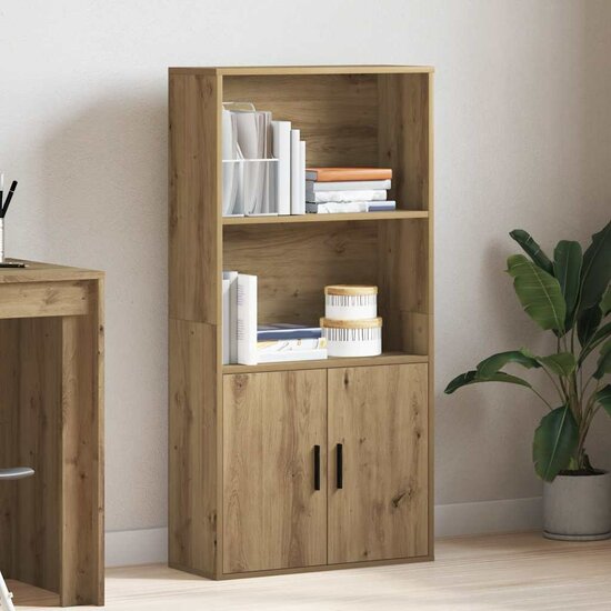 Boekenkast 60X24X Bewerkt Hout 120 cm artisanaal eikenkleurig