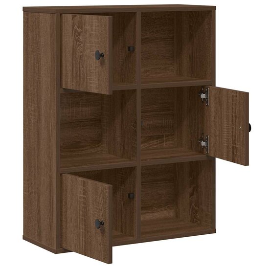 Boekenkast 60X24X76,5 Cm Bewerkt Hout Ig Bruin Eikenkleur 60 cm 76.5 cm