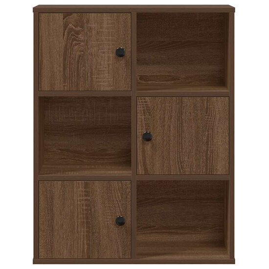 Boekenkast 60X24X76,5 Cm Bewerkt Hout Ig Bruin Eikenkleur 60 cm 76.5 cm