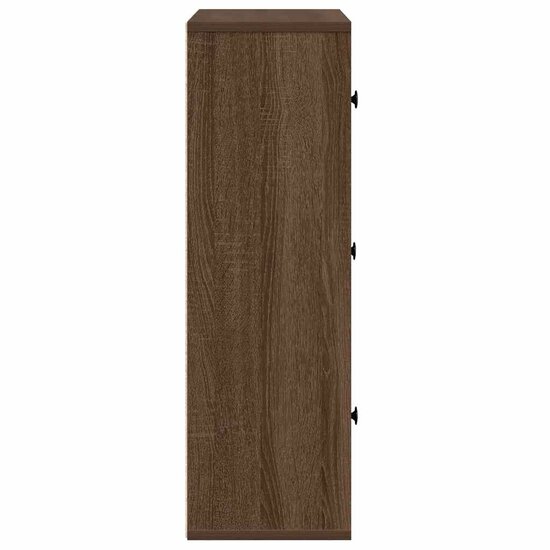 Boekenkast 60X24X76,5 Cm Bewerkt Hout Ig Bruin Eikenkleur 60 cm 76.5 cm
