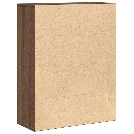Boekenkast 60X24X76,5 Cm Bewerkt Hout Ig Bruin Eikenkleur 60 cm 76.5 cm