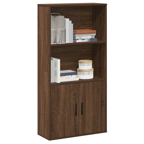 Boekenkast 60X24X Bewerkt Hout Ig 120 cm bruin eikenkleur