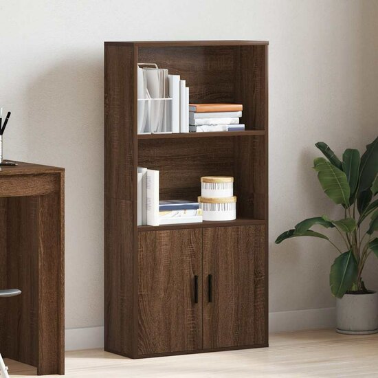 Boekenkast 60X24X Bewerkt Hout Ig 120 cm bruin eikenkleur