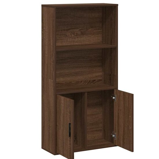 Boekenkast 60X24X Bewerkt Hout Ig 120 cm bruin eikenkleur
