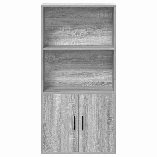 Boekenkast 60x24x120 cm bewerkt hout grijs sonoma eikenkleurig