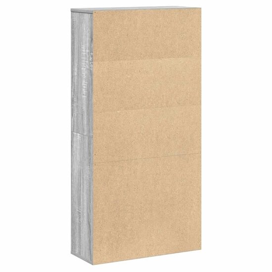 Boekenkast 60x24x120 cm bewerkt hout grijs sonoma eikenkleurig