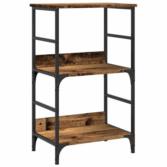 Boekenkast 50X33X Bewerkt Hout Kleurig 82 cm Oud hout