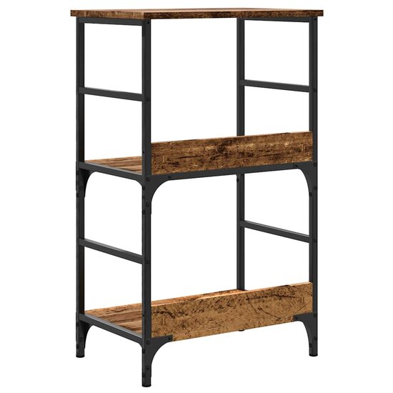 Boekenkast 50X33X Bewerkt Hout Kleurig 82 cm Oud hout
