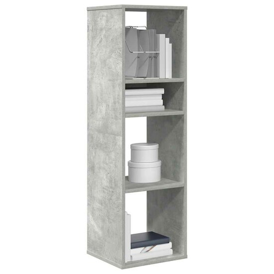 Boekenkast Bewerkt Hout 34 x 31 x 112 cm Betongrijs