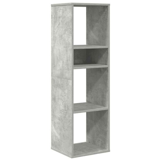 Boekenkast Bewerkt Hout 34 x 31 x 112 cm Betongrijs