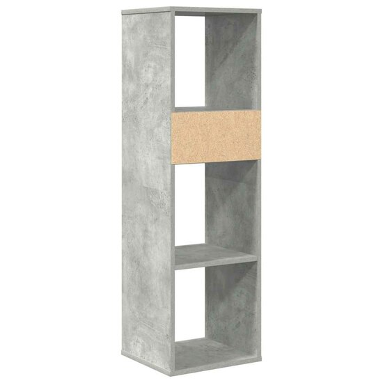 Boekenkast Bewerkt Hout 34 x 31 x 112 cm Betongrijs
